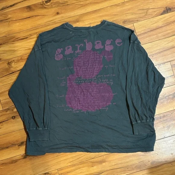 Daydreamer Garbage Band Graphic Long Sleeve Shirt - Dark Gray - Picture 4 of 4